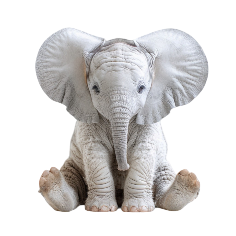 portrait of a baby elephant, generated ai png