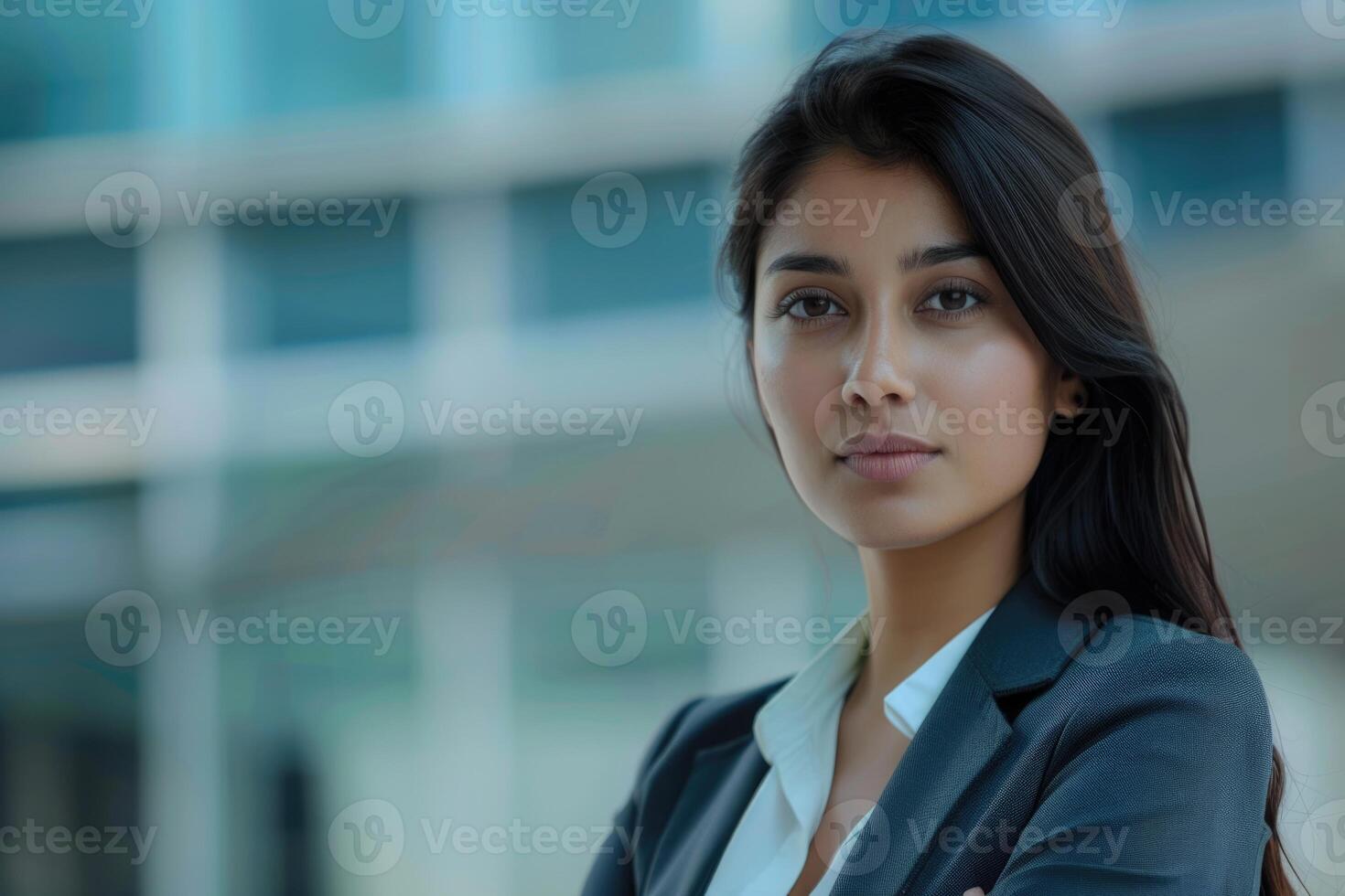 Closeup of Young Gorgeous Indian Business Woman photo