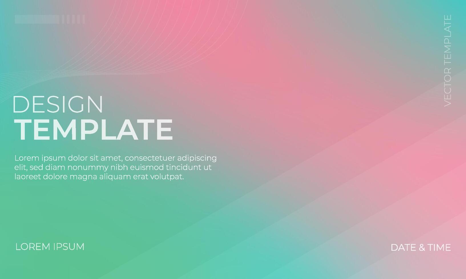 Vibrant Gradient Background with Green Pink and Cyan Color Palette vector