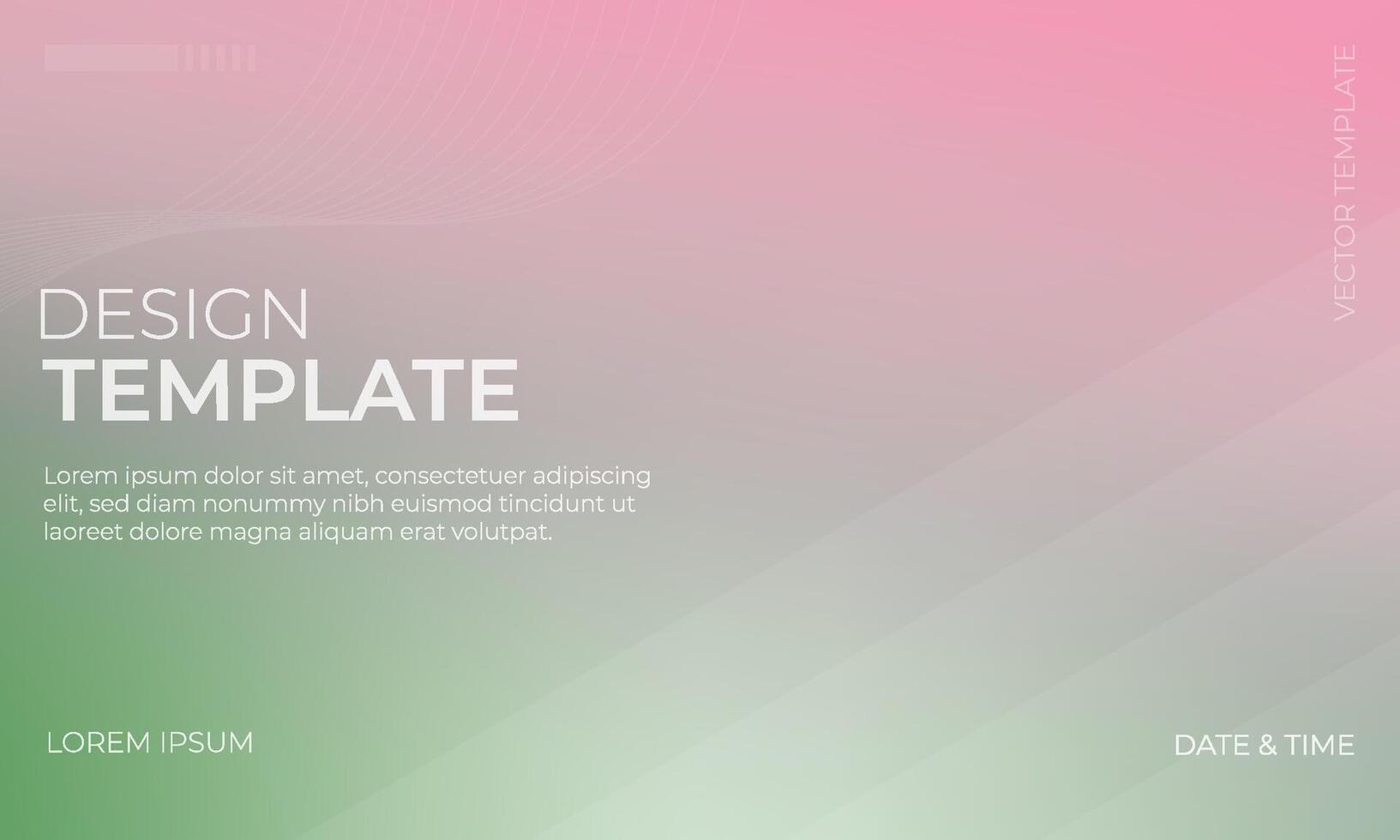 Elegant Green Pink and Gray Gradient Background Presentation vector