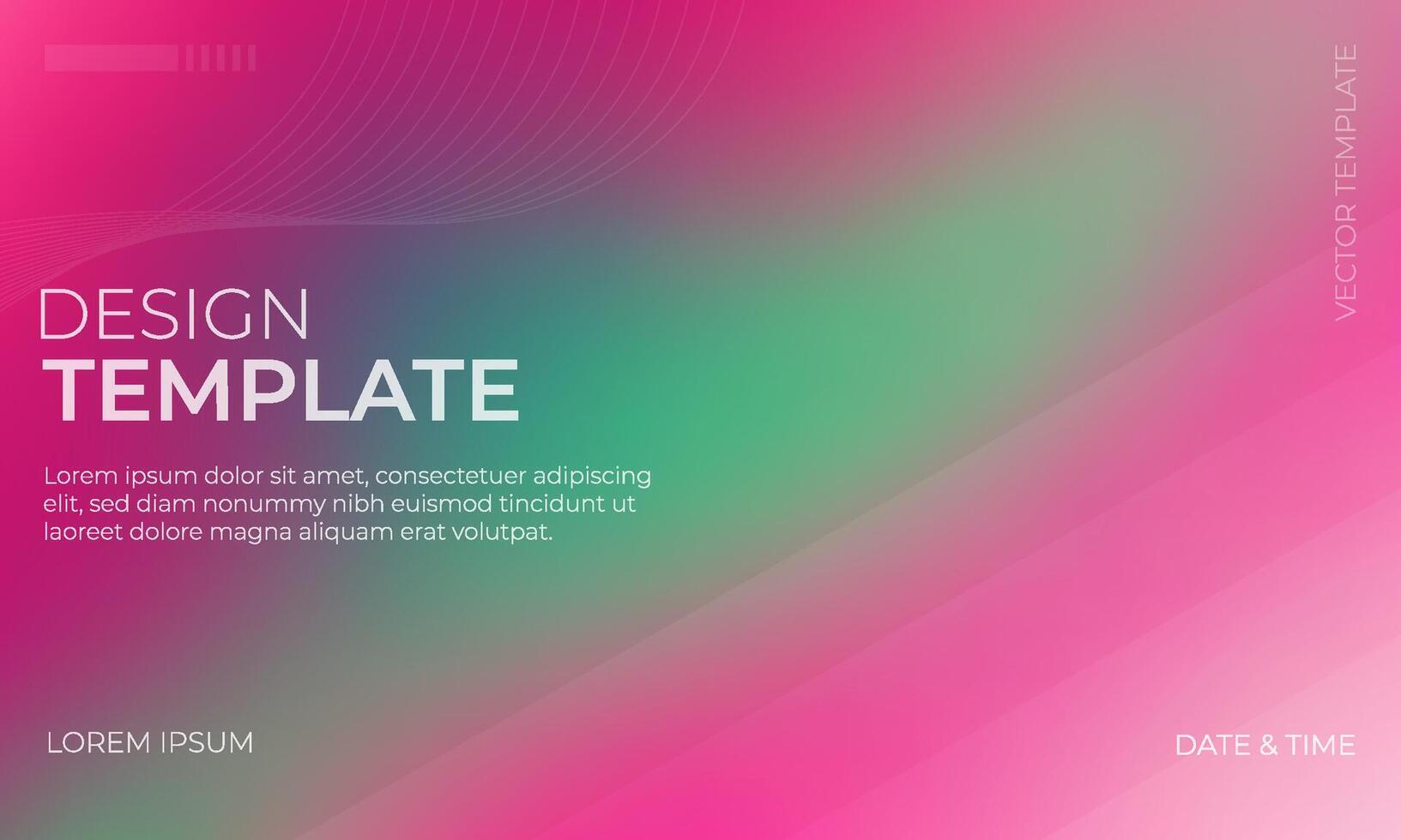 Vibrant Green Pink and Magenta Gradient Background Design vector