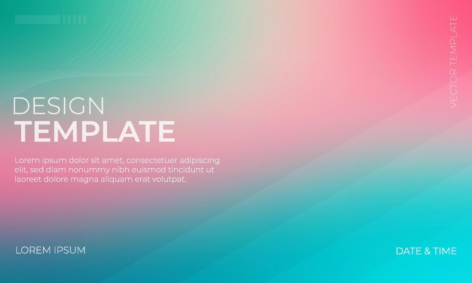 Abstract Green Pink and Teal Gradient Background Design vector