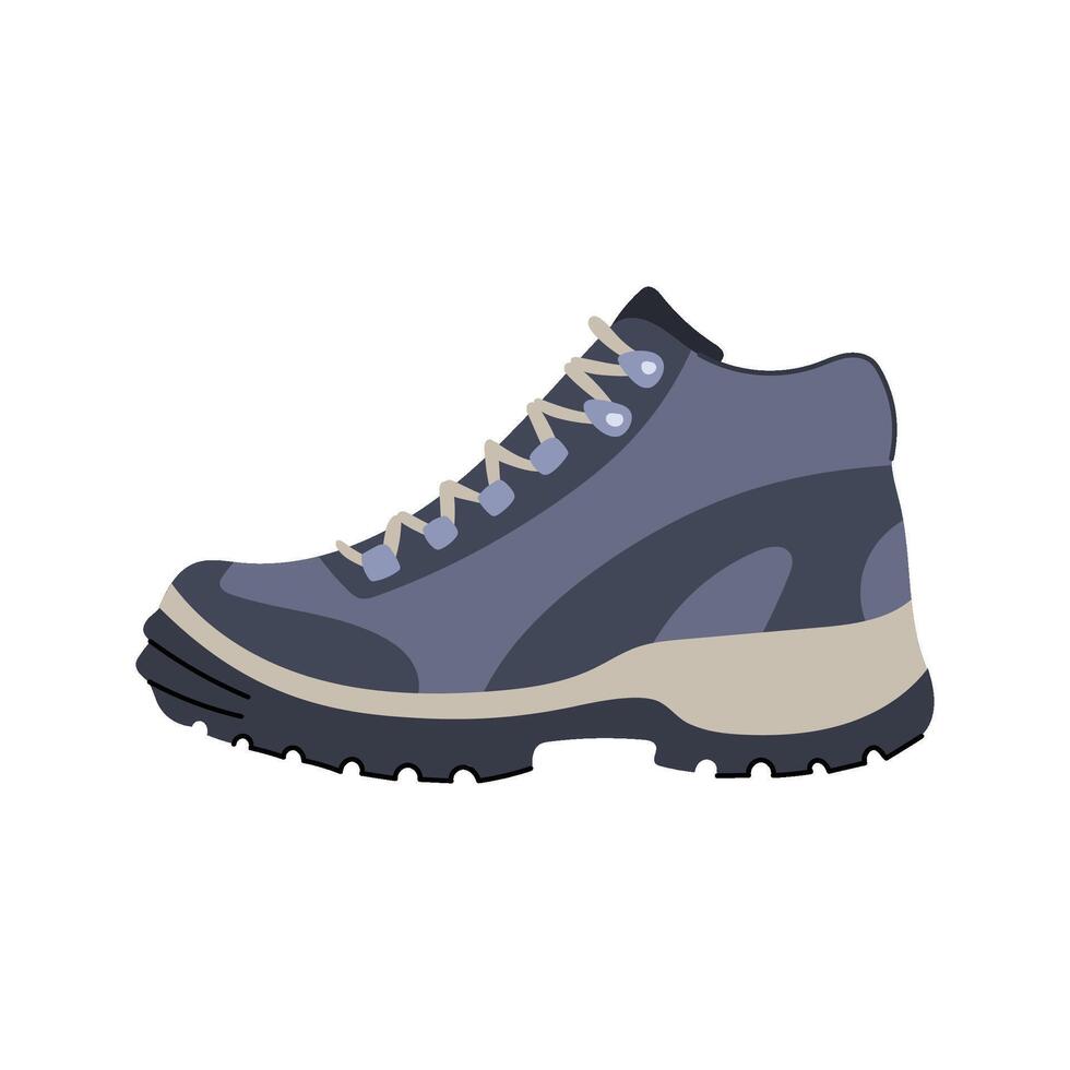 sendero excursionismo botas masculino dibujos animados ilustración vector