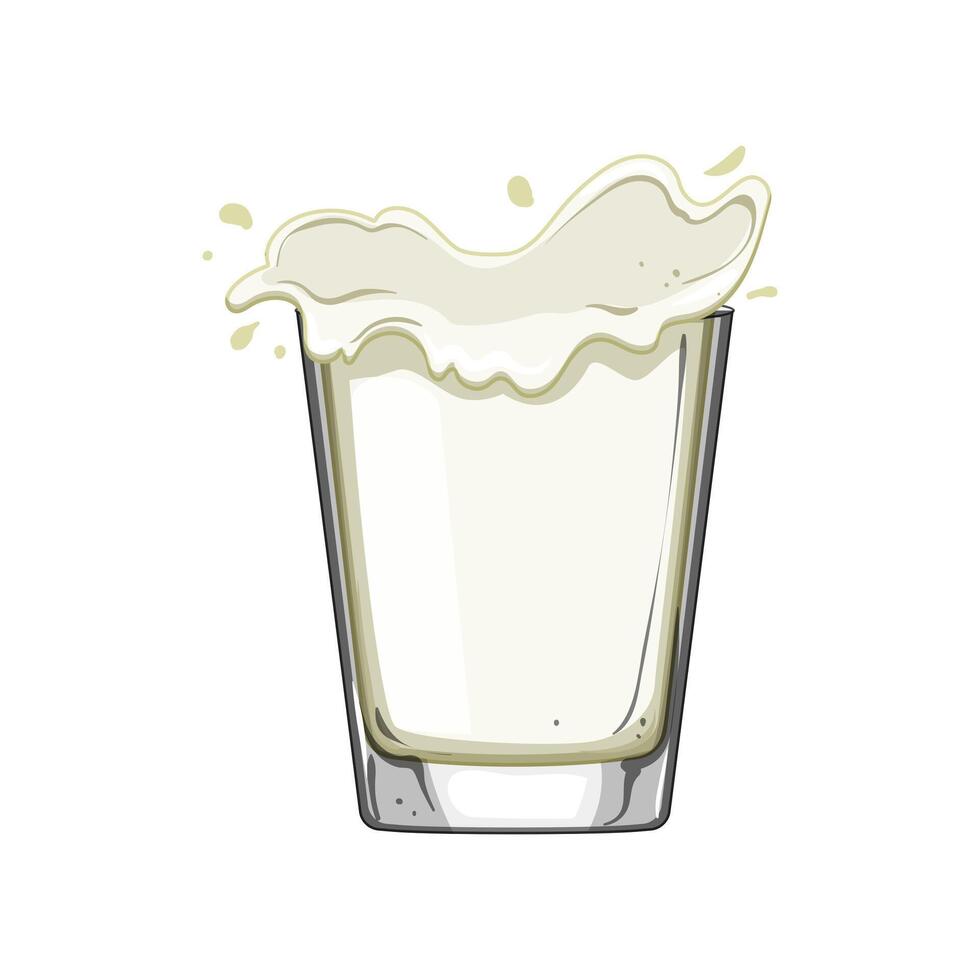 beverage milk cup cartoon illustration vector