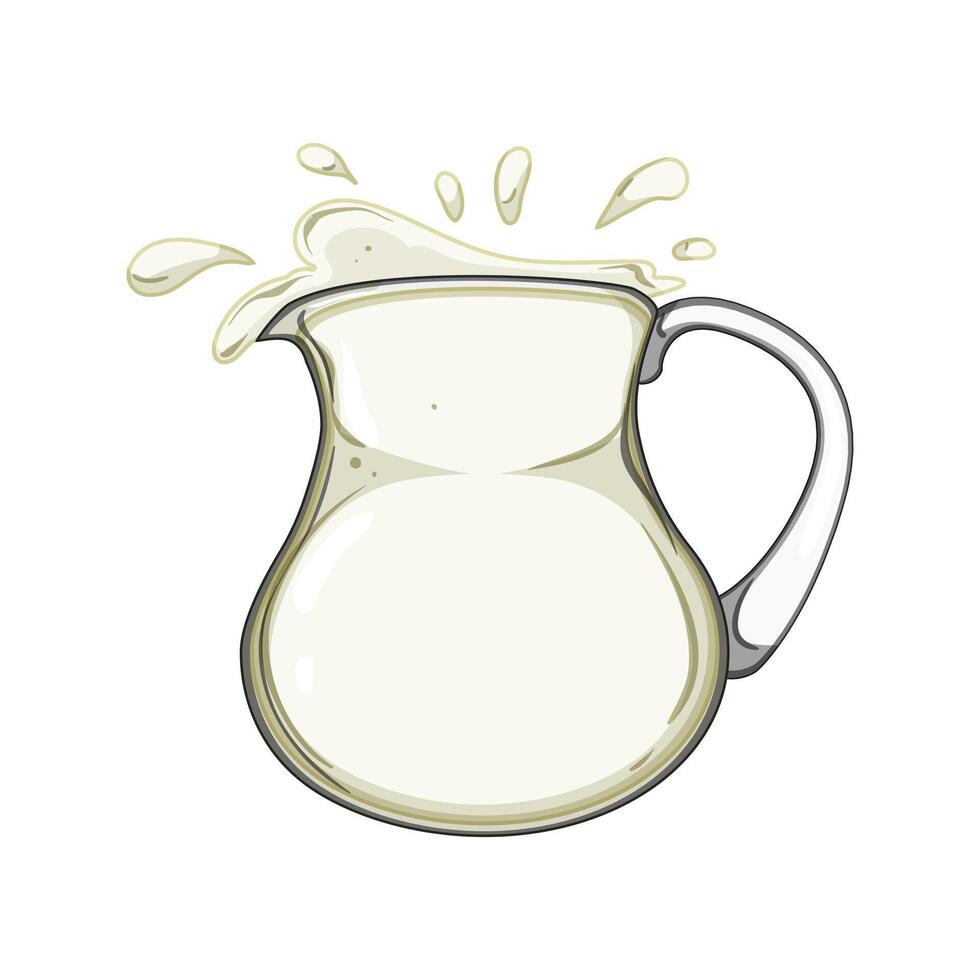 container milk jug cartoon illustration vector