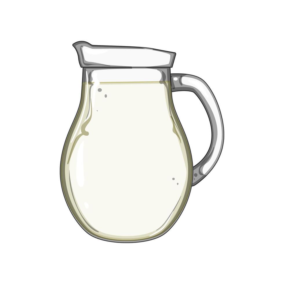 handle milk jug cartoon illustration vector