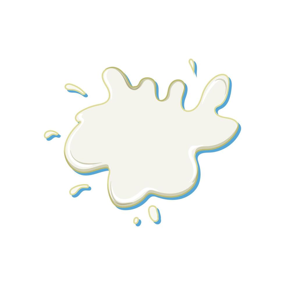 creamy milk splash cartoon illustration vector