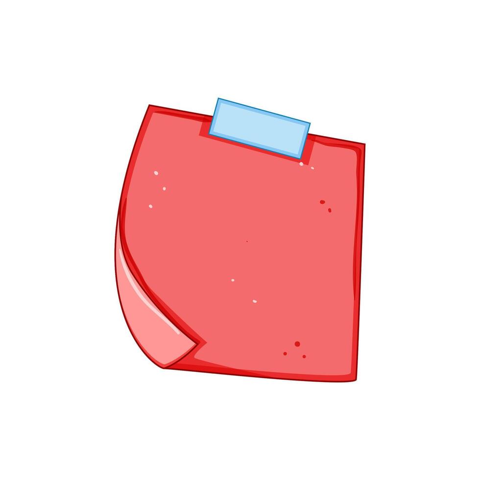list pinned paper notes cartoon illustration vector