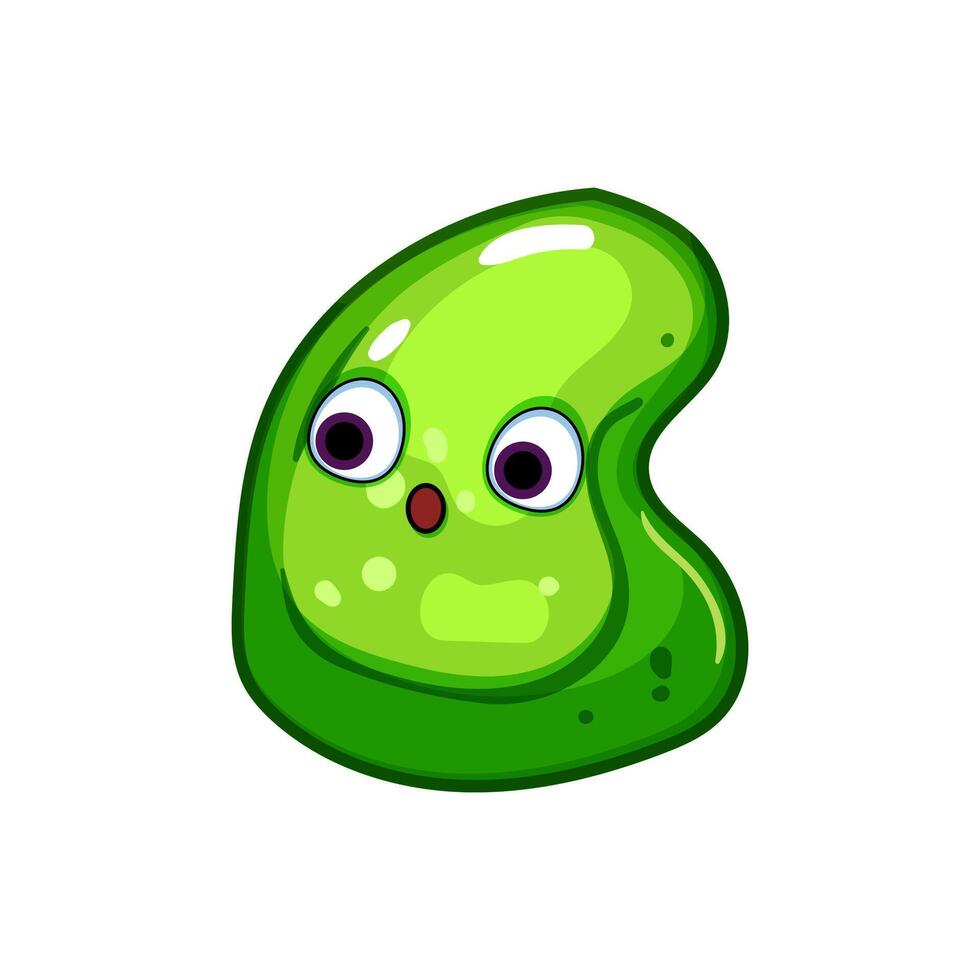 sensory slime character cartoon illustration vector