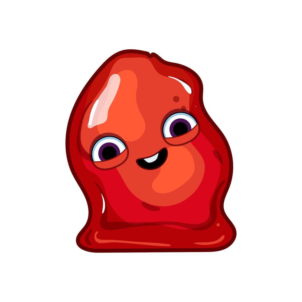 fun slime character cartoon illustration vector