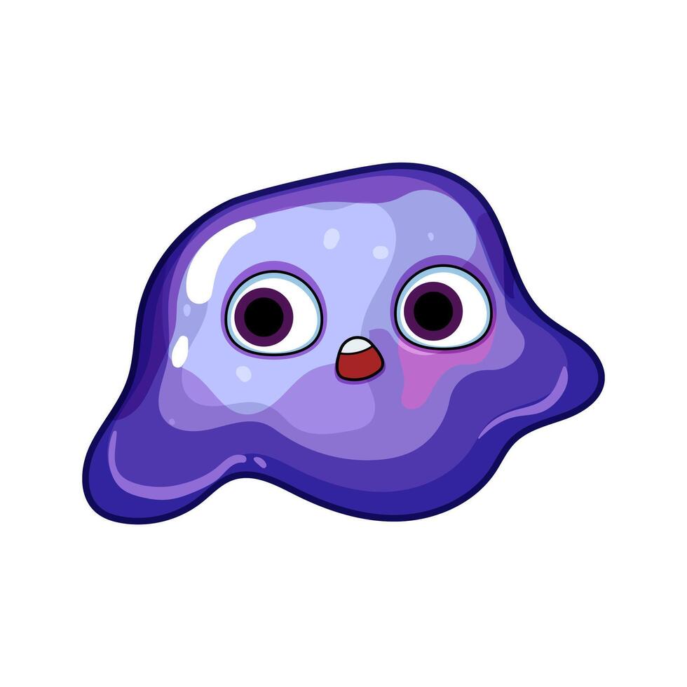 stress slime character cartoon illustration vector