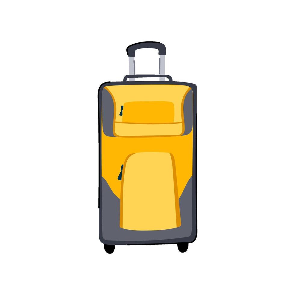 baggage suitcase cartoon illustration vector