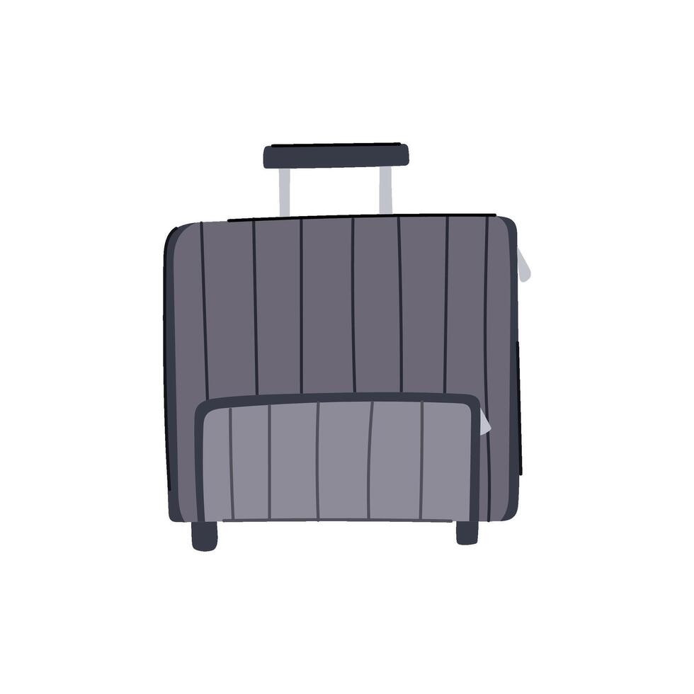 airport suitcase cartoon illustration vector