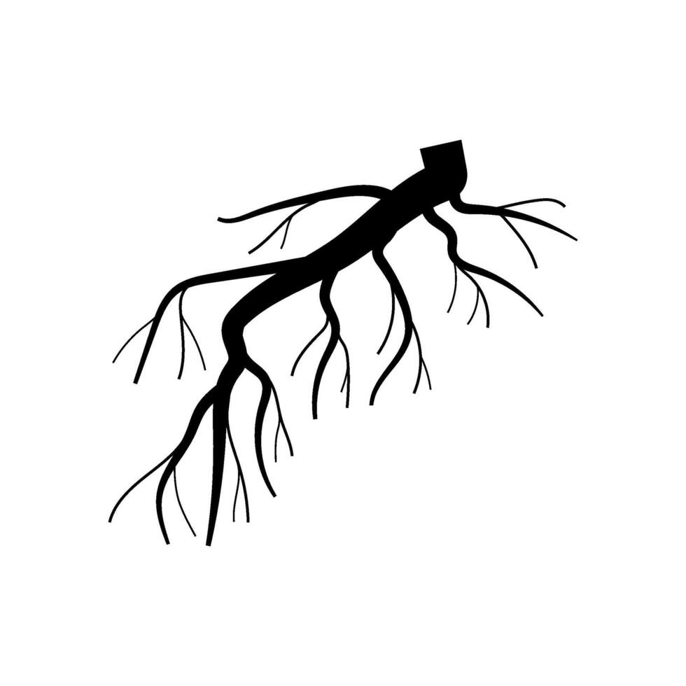 ancla árbol raíz dibujos animados ilustración vector