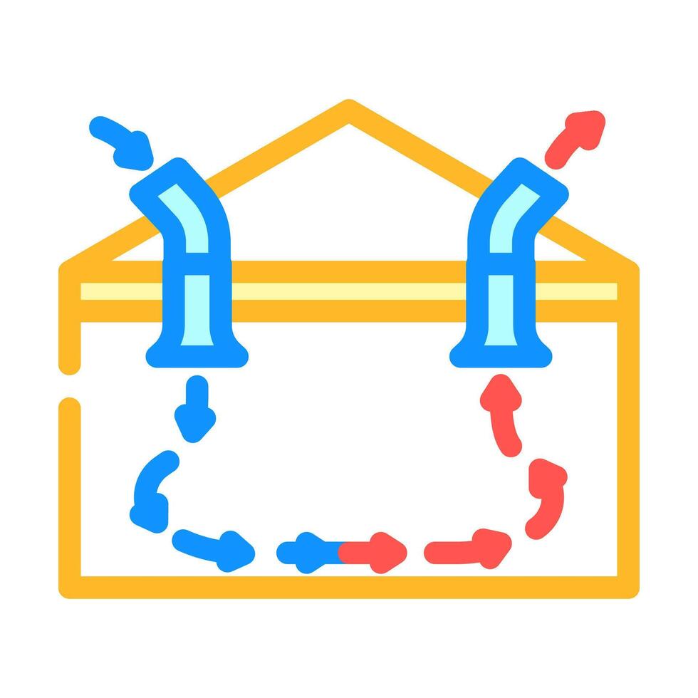 mechanical ventilation color icon illustration vector
