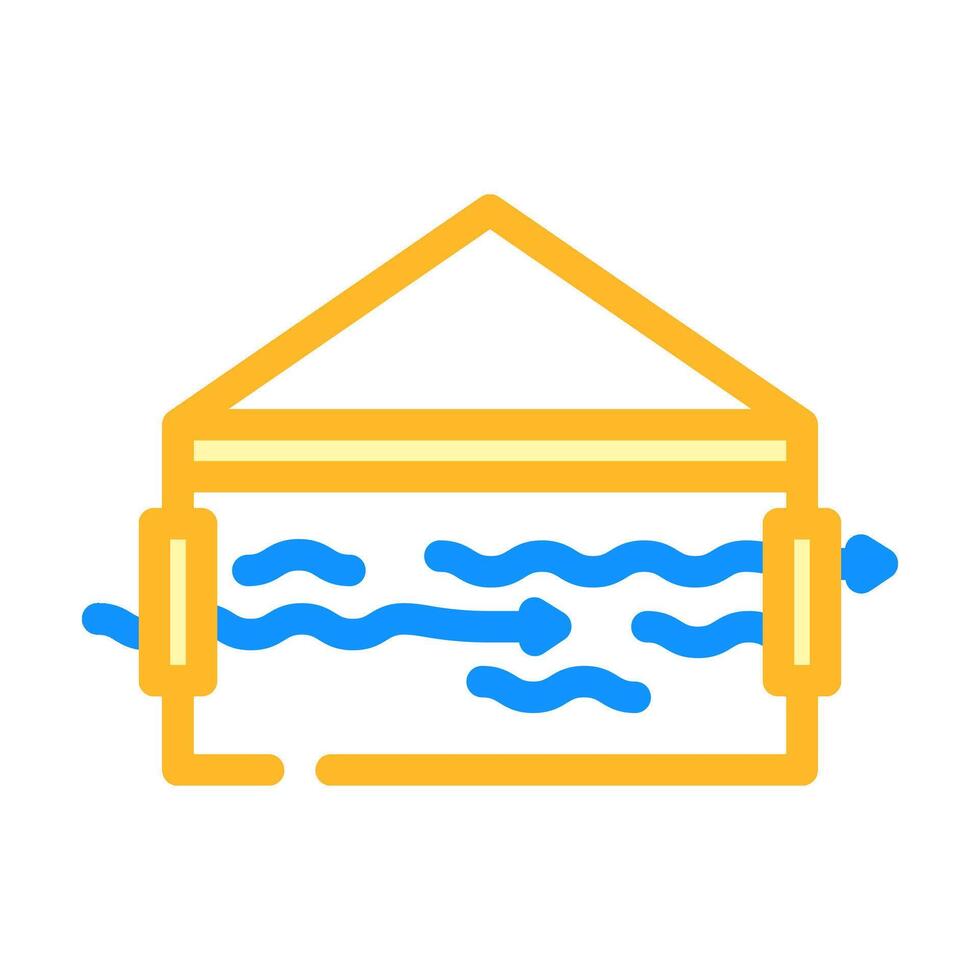 natural ventilation color icon illustration vector