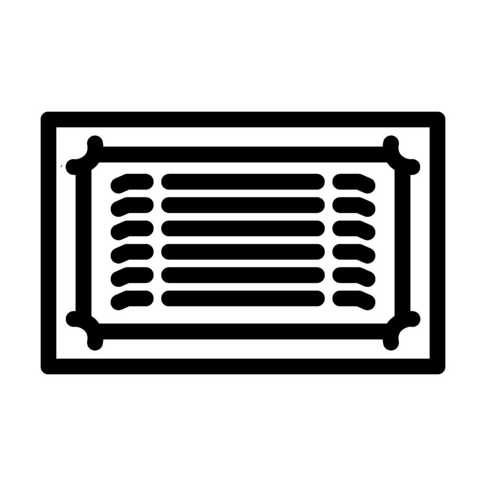 ventilation grille line icon illustration vector