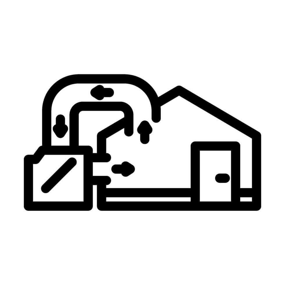 return air ventilation line icon illustration vector