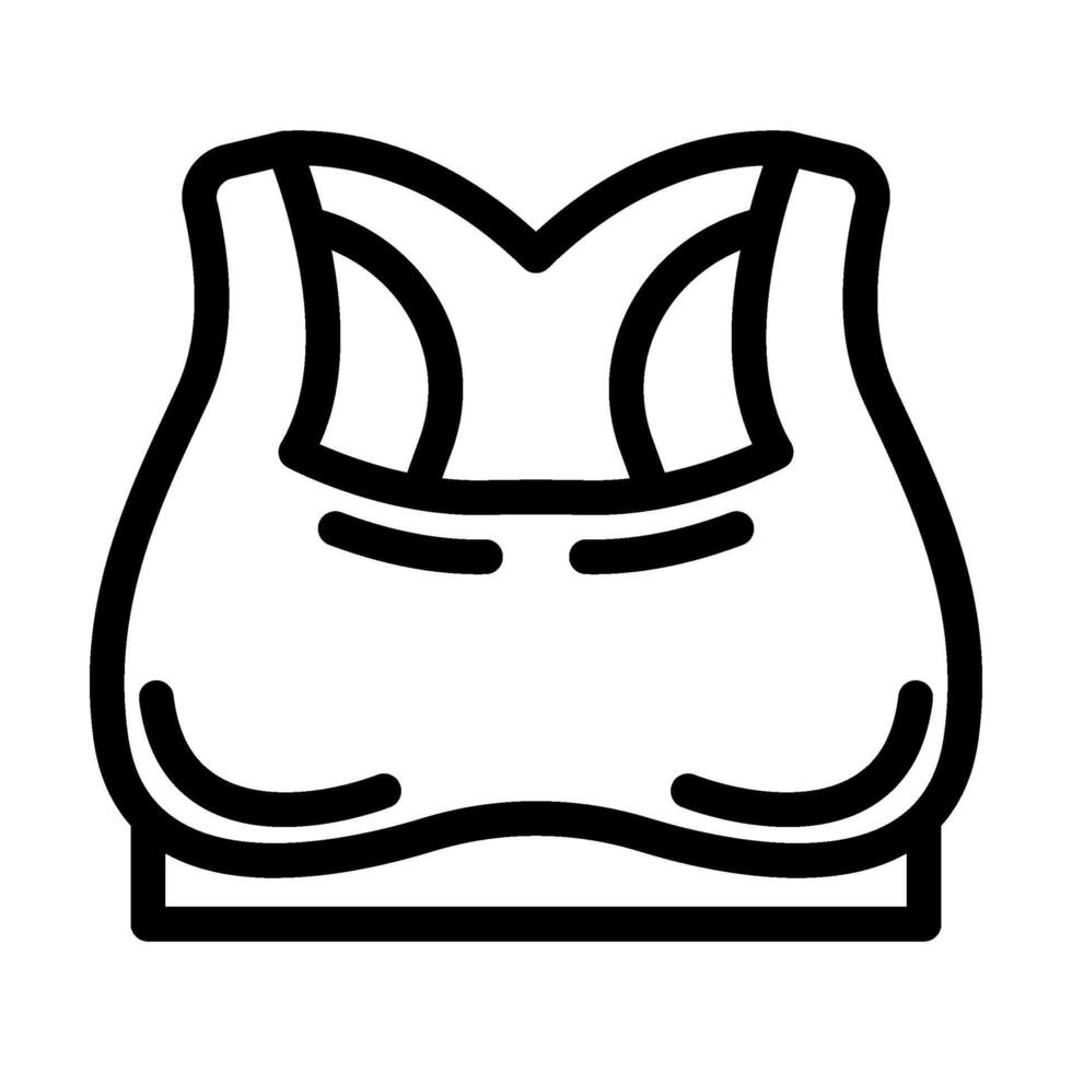 sports bra clothing line icon illustration vector