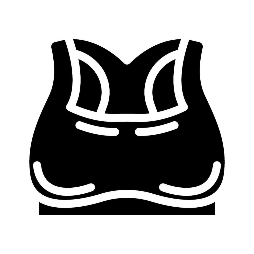 sports bra clothing glyph icon illustration vector