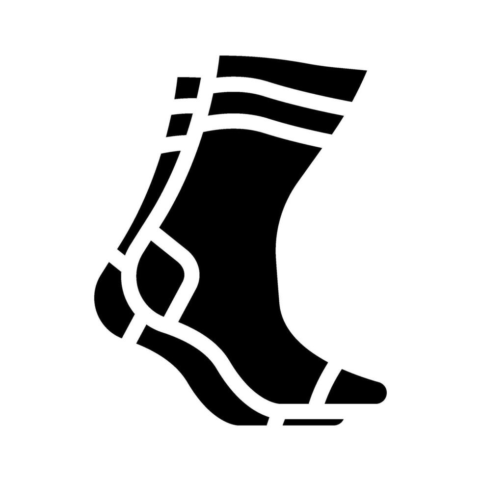 atlético calcetines ropa glifo icono ilustración vector