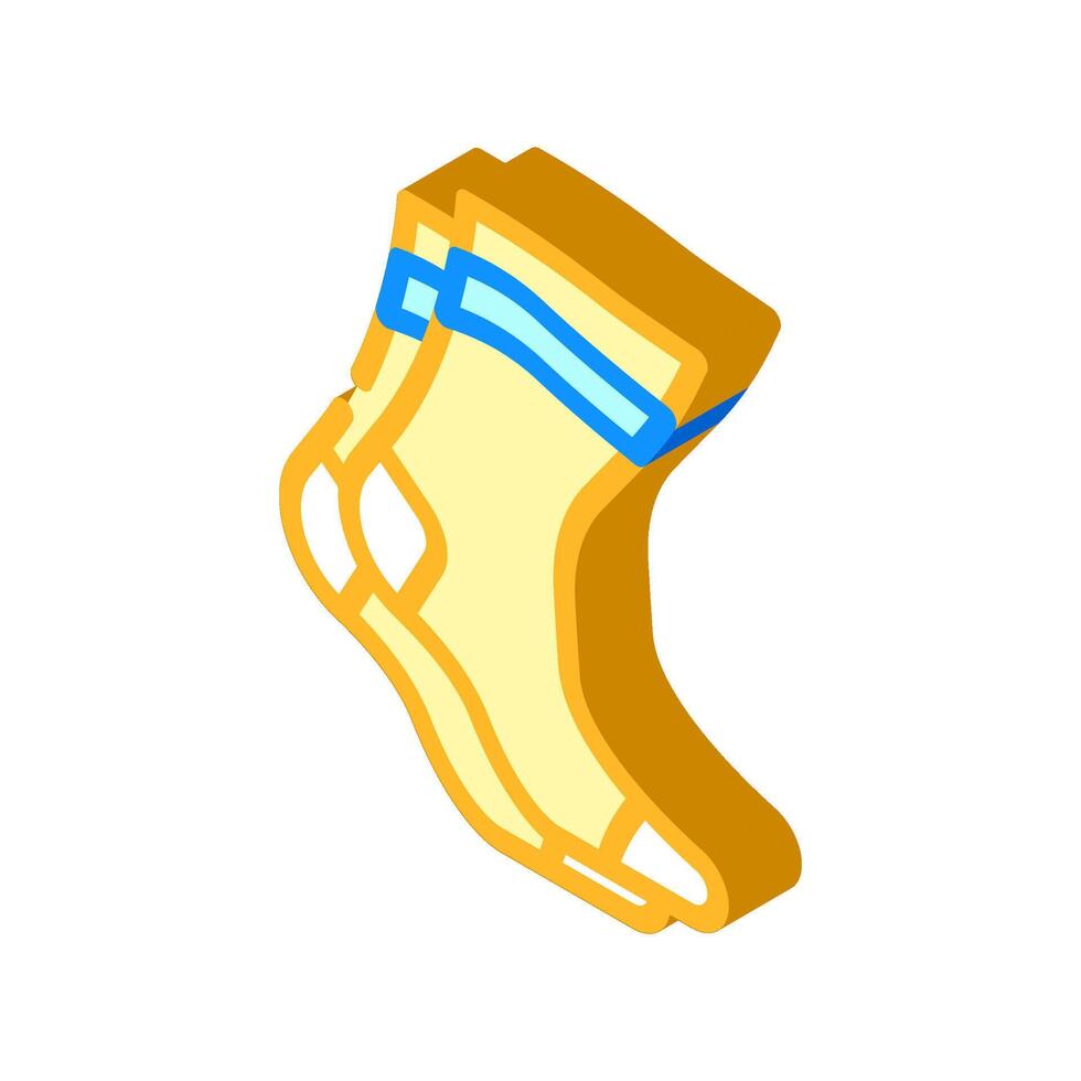 athletic socks clothing isometric icon illustration vector