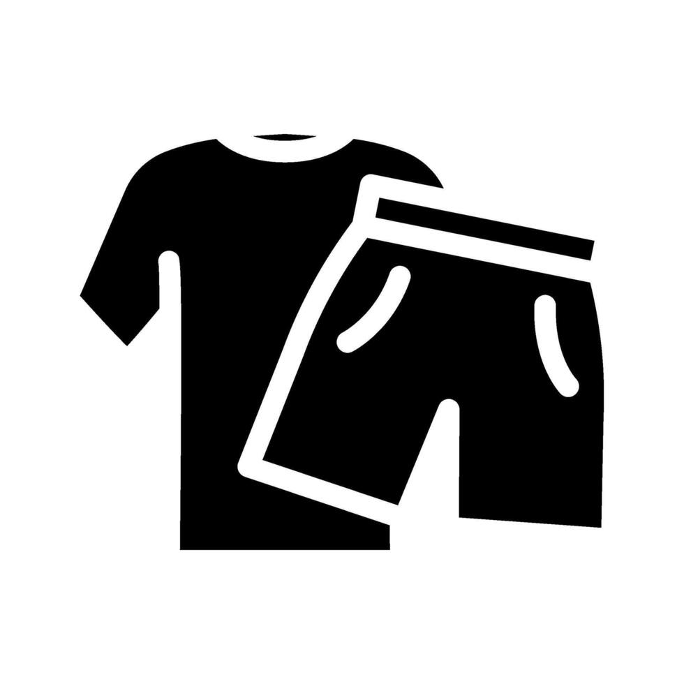 workout attire glyph icon illustration vector