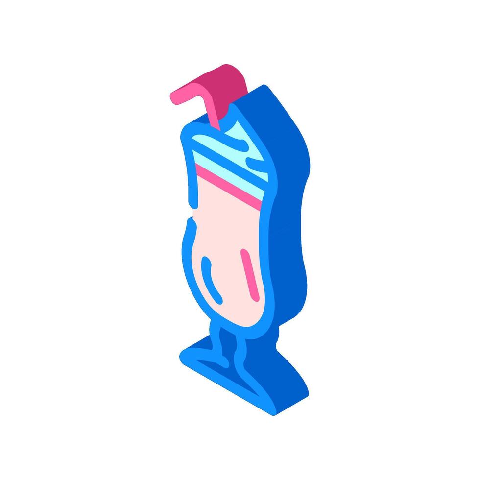 milkshake fast food isometric icon illustration vector