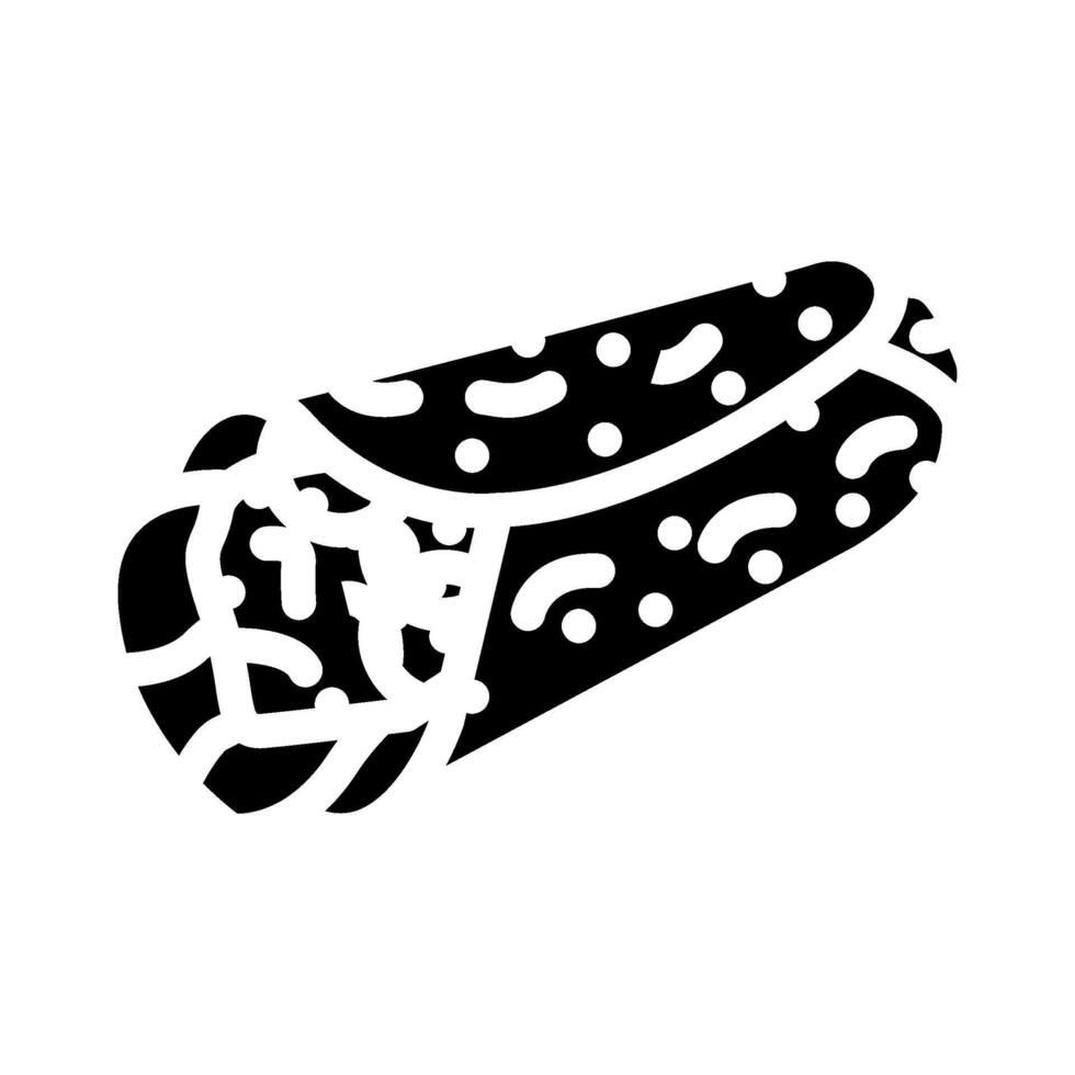 burrito fast food glyph icon illustration vector