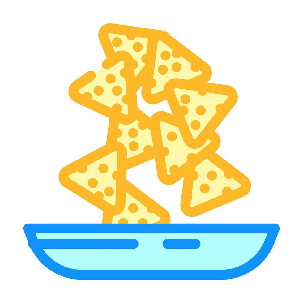 nachos rápido comida color icono ilustración vector