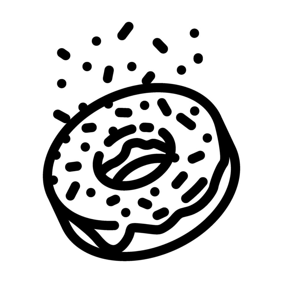 donuts fast food line icon illustration vector