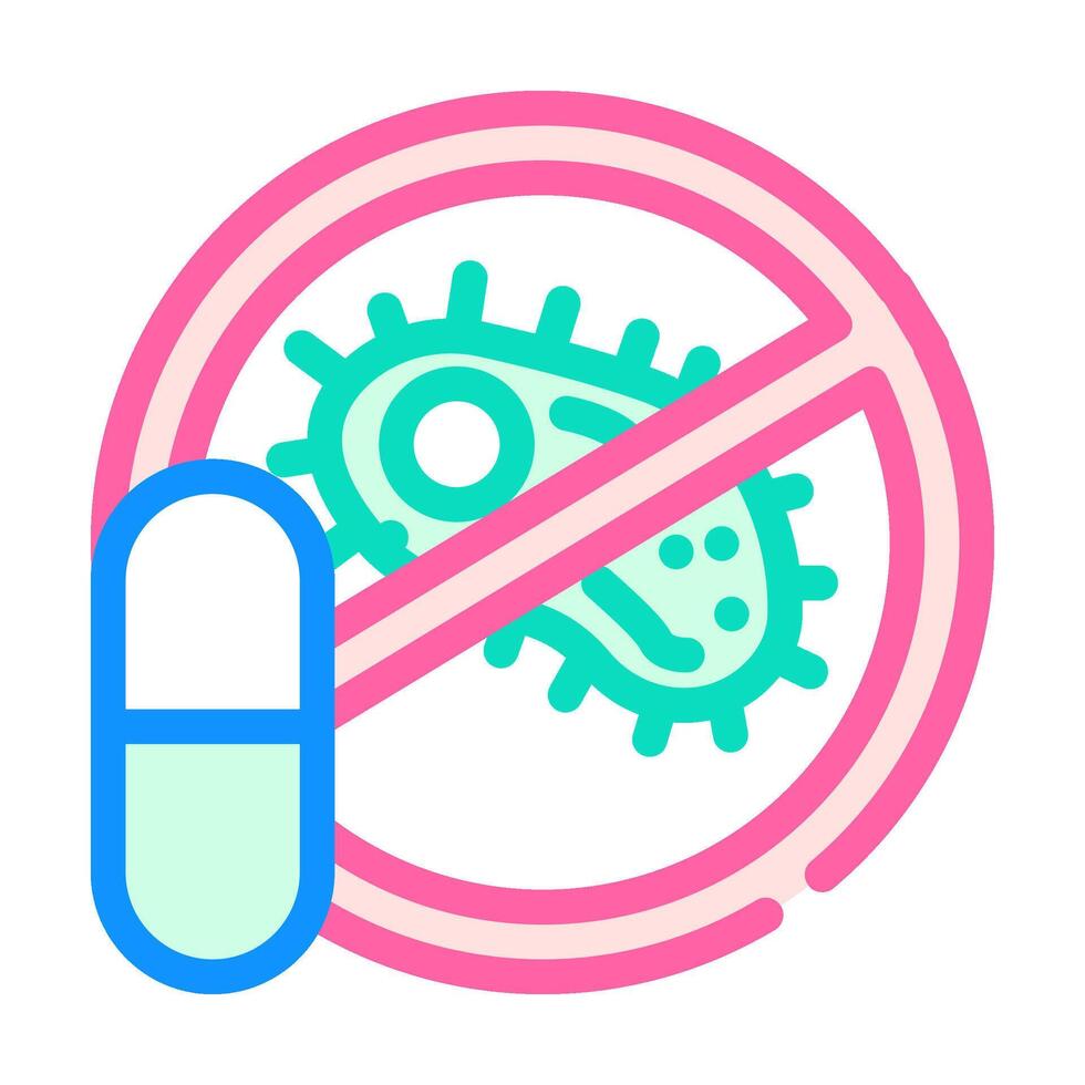 antibiotics medicines pharmacy color icon illustration vector