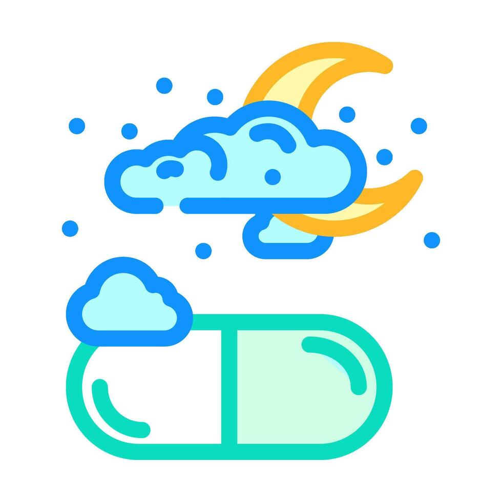 sedatives medicines pharmacy color icon illustration vector