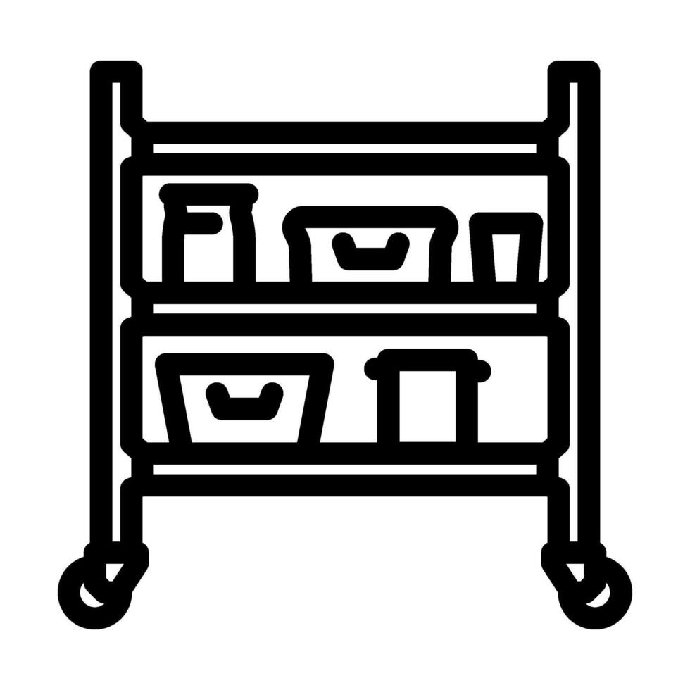 shelving restaurant equipment line icon illustration vector