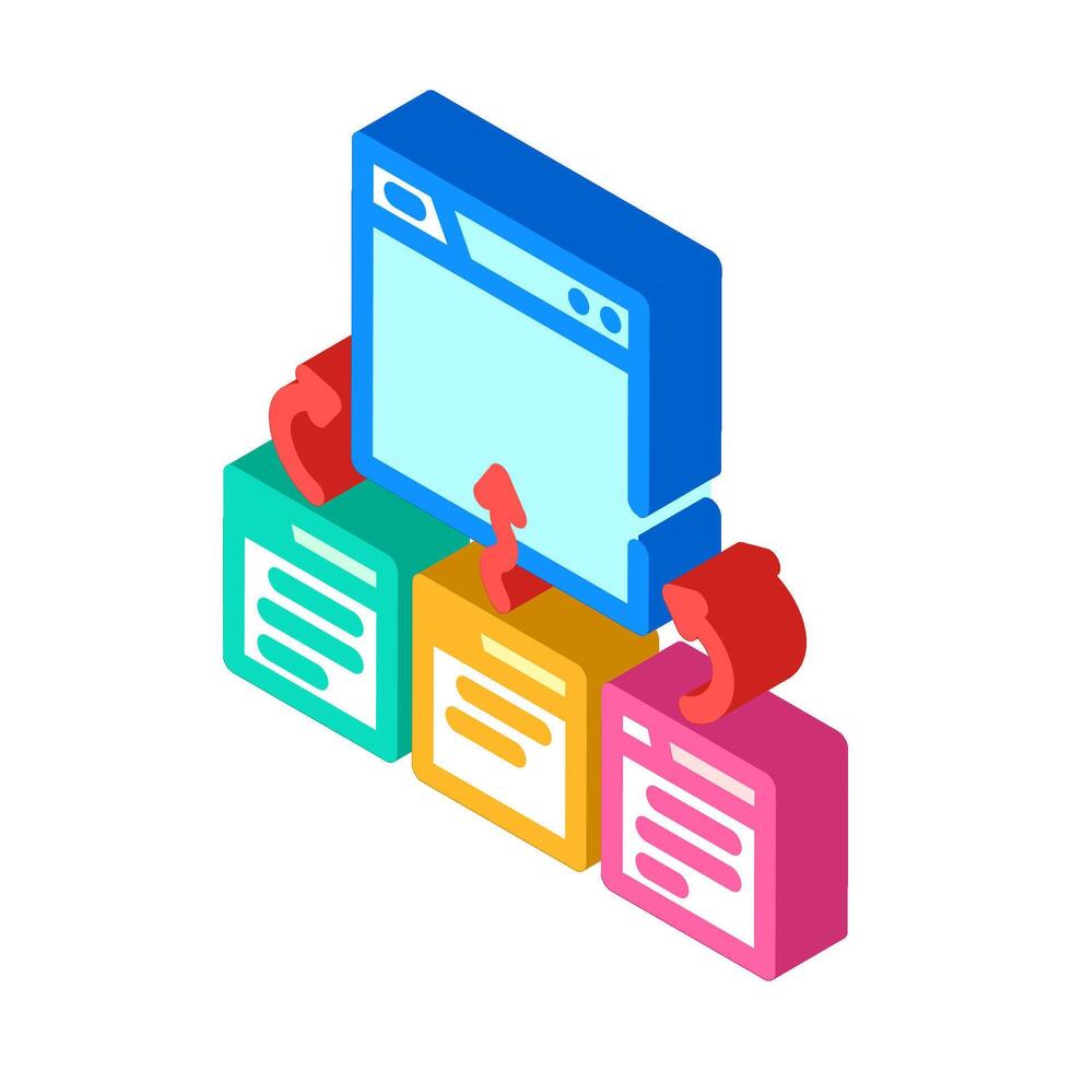 canonical tag seo isometric icon illustration vector