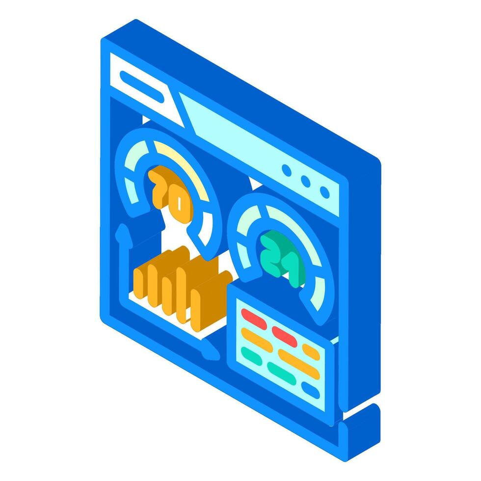 keyword difficulty seo isometric icon illustration vector