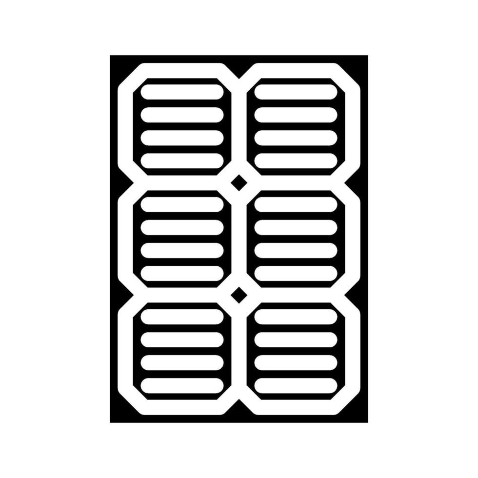 module solar panel glyph icon illustration vector