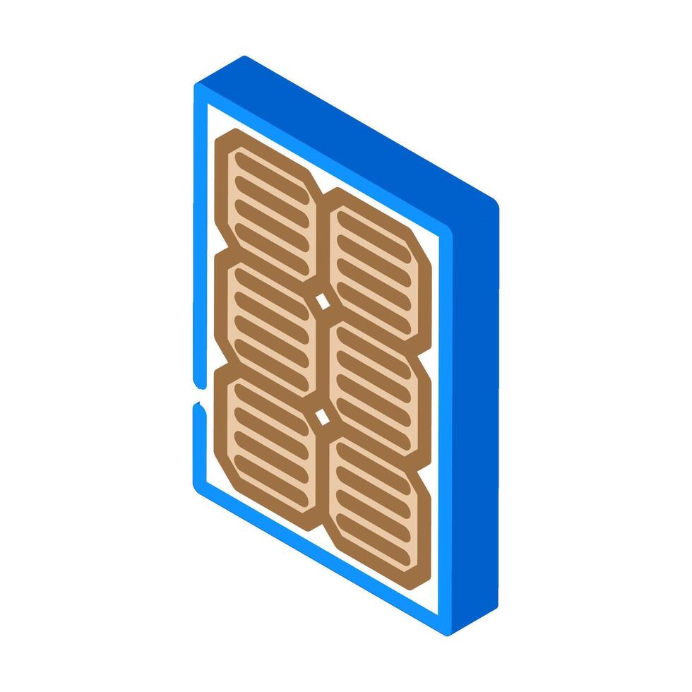 module solar panel isometric icon illustration vector