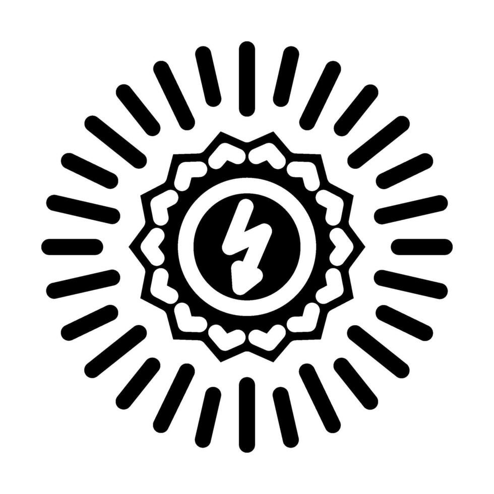 clean energy solar panel glyph icon illustration vector