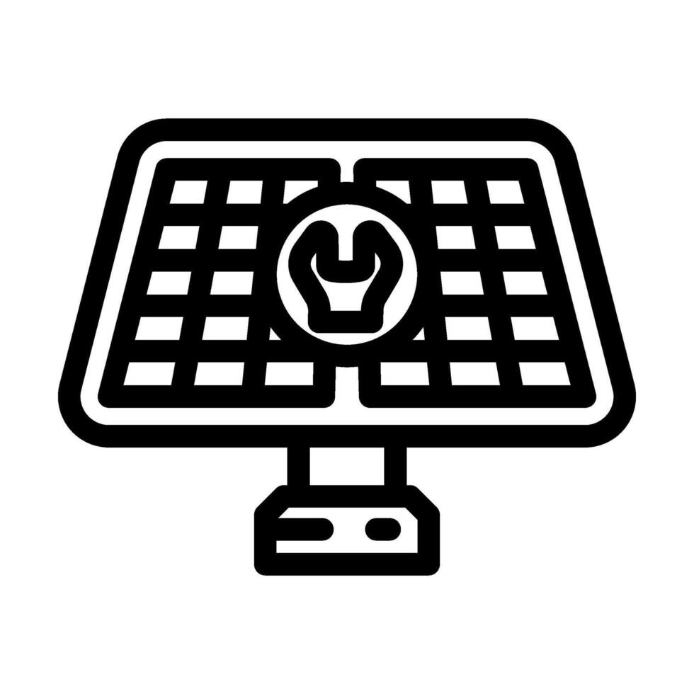 maintenance solar panel line icon illustration vector