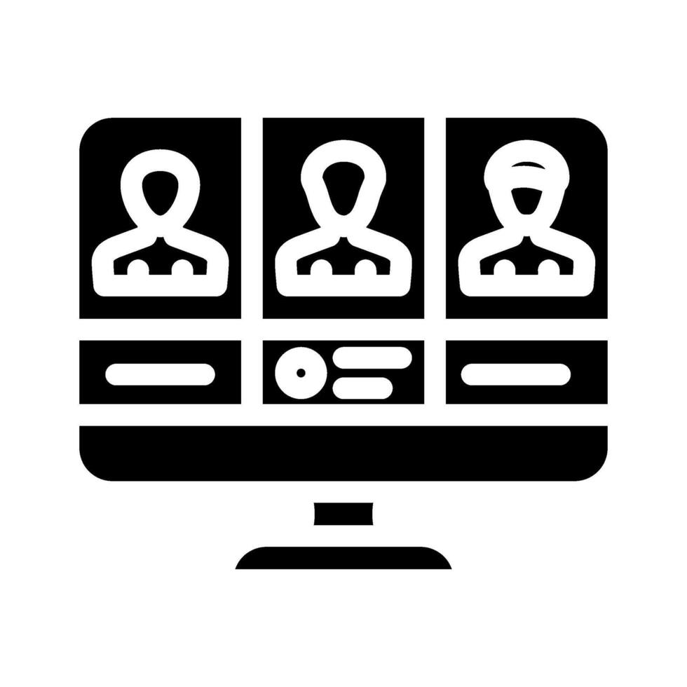 attendee networking glyph icon illustration vector