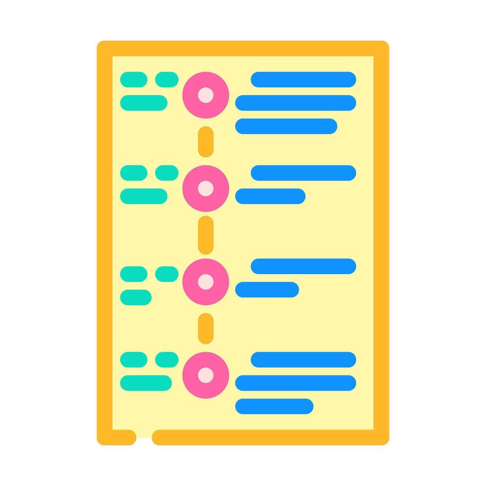 event schedule color icon illustration vector