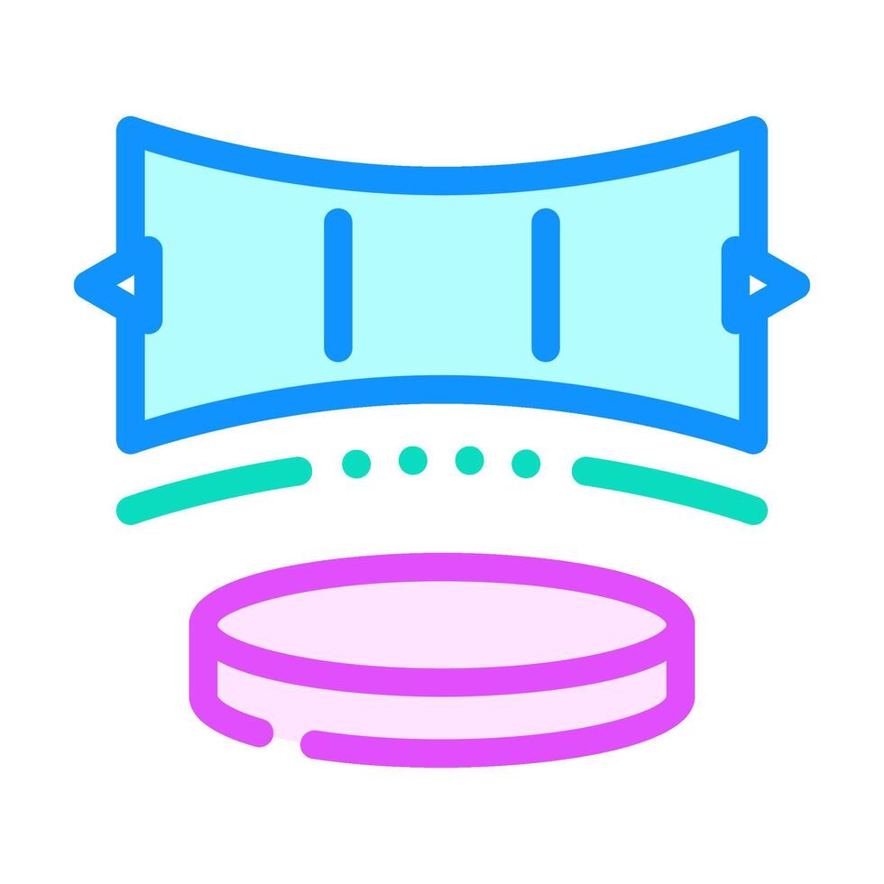 virtual stage color icon illustration vector