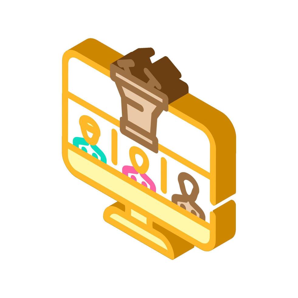 breakout sessions isometric icon illustration vector