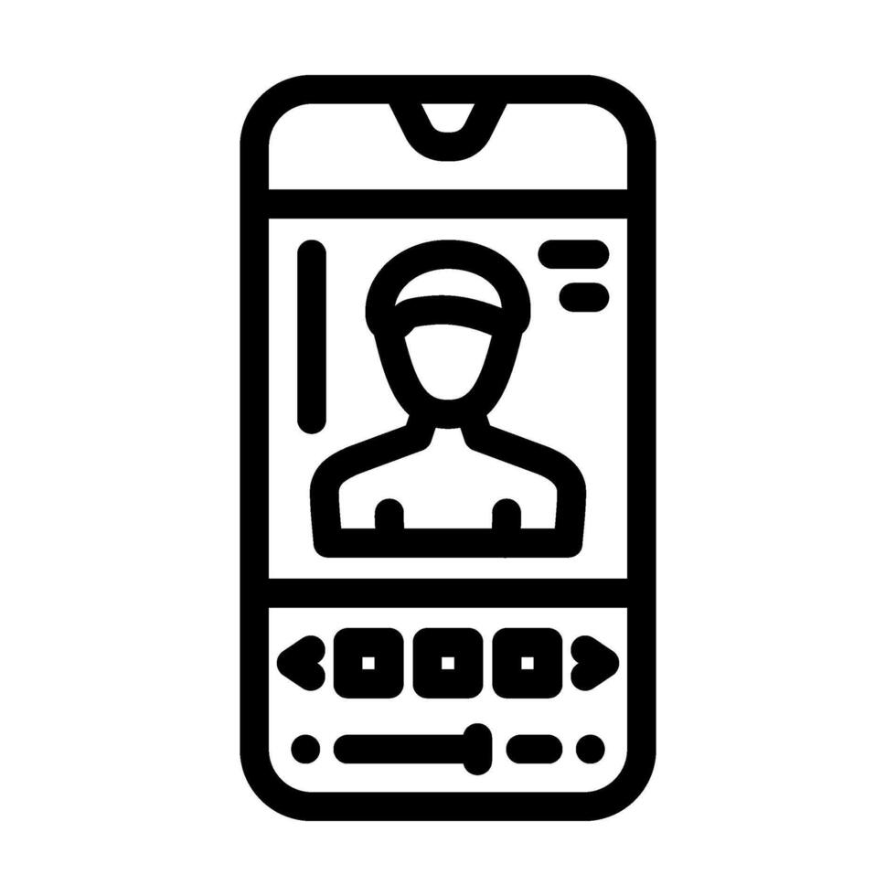 virtual photo booth line icon illustration vector