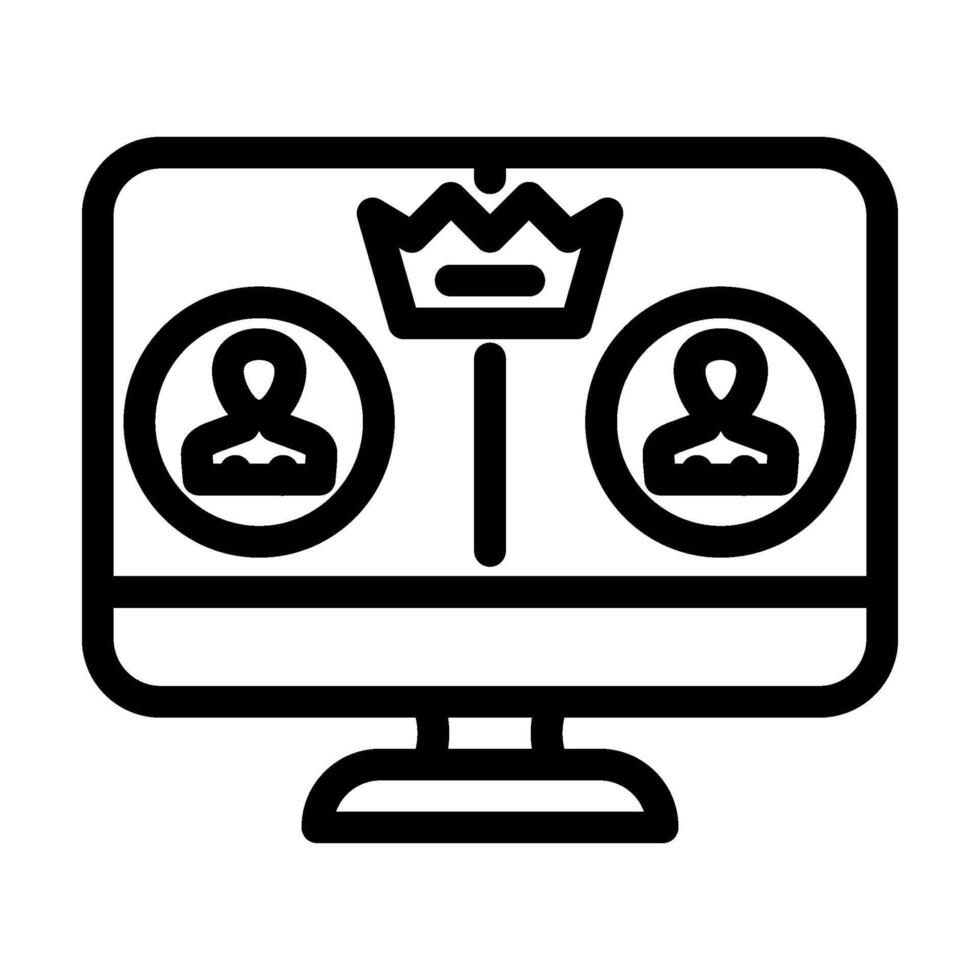 moderator control line icon illustration vector