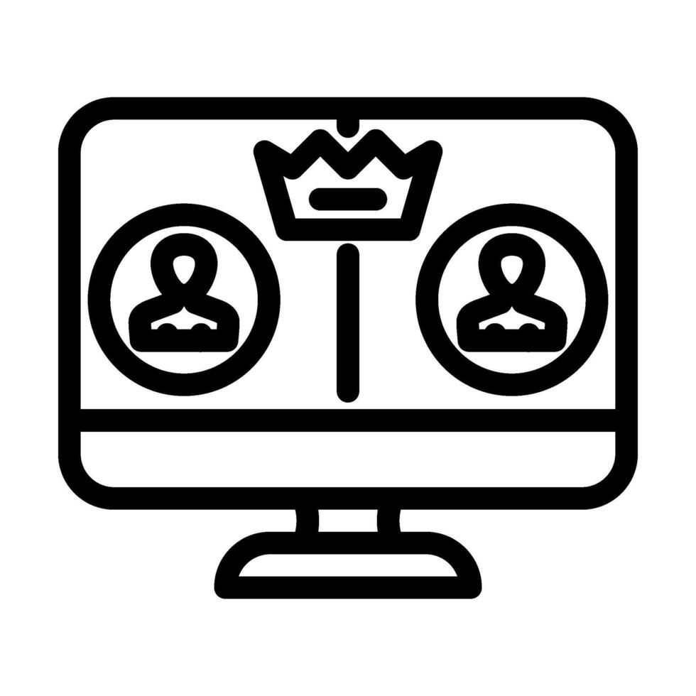 moderator control line icon illustration vector