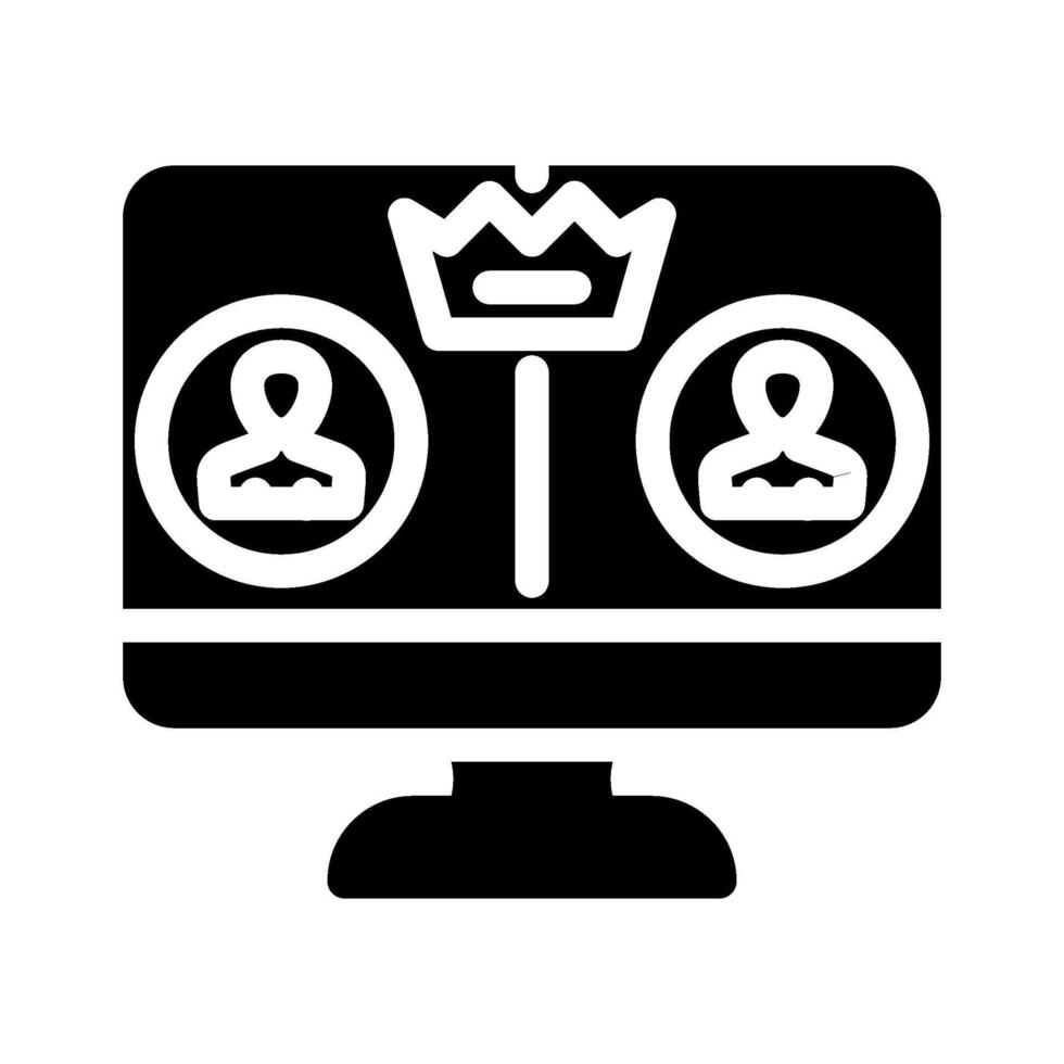 moderator control glyph icon illustration vector