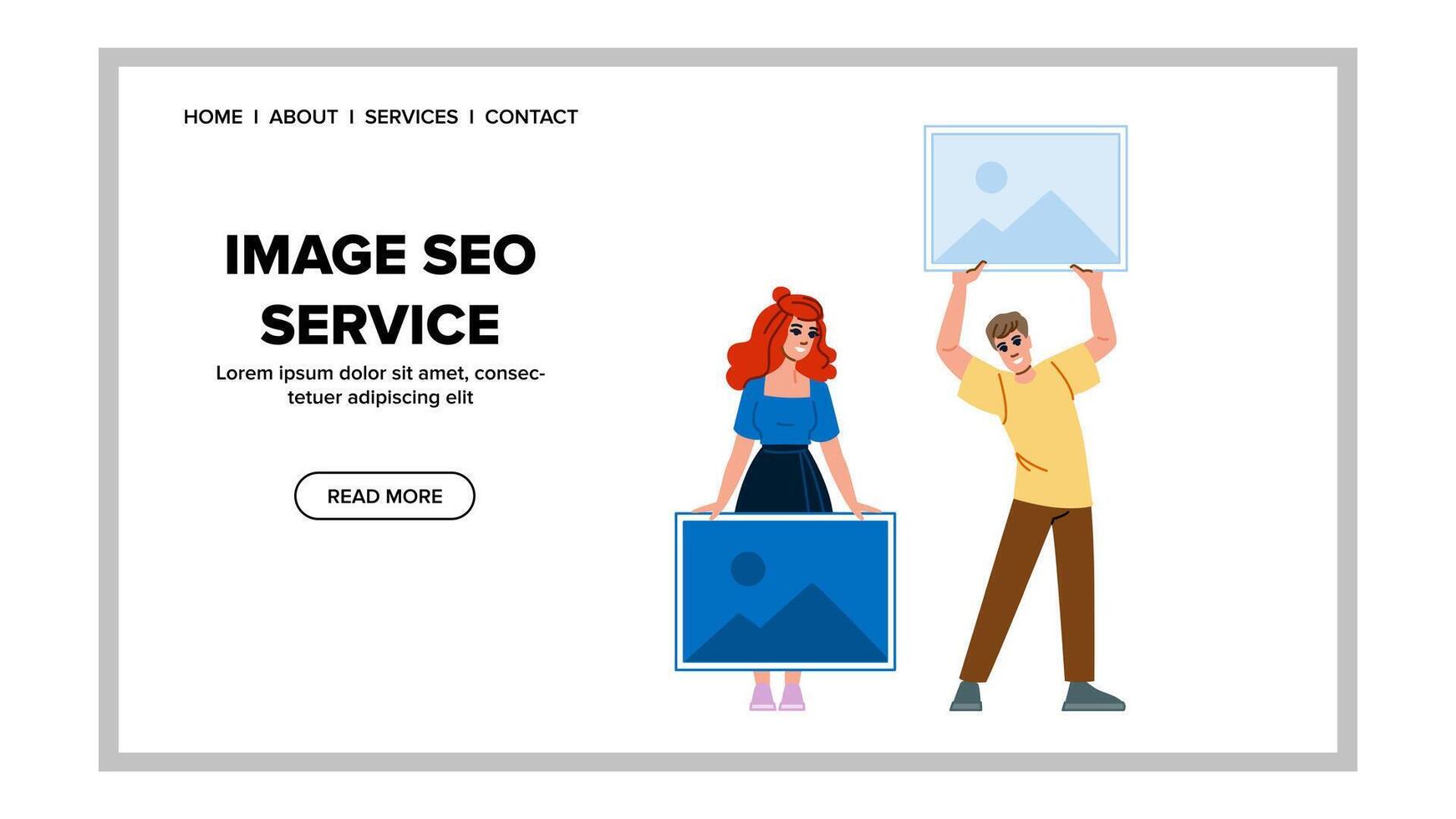 optimization image seo service vector