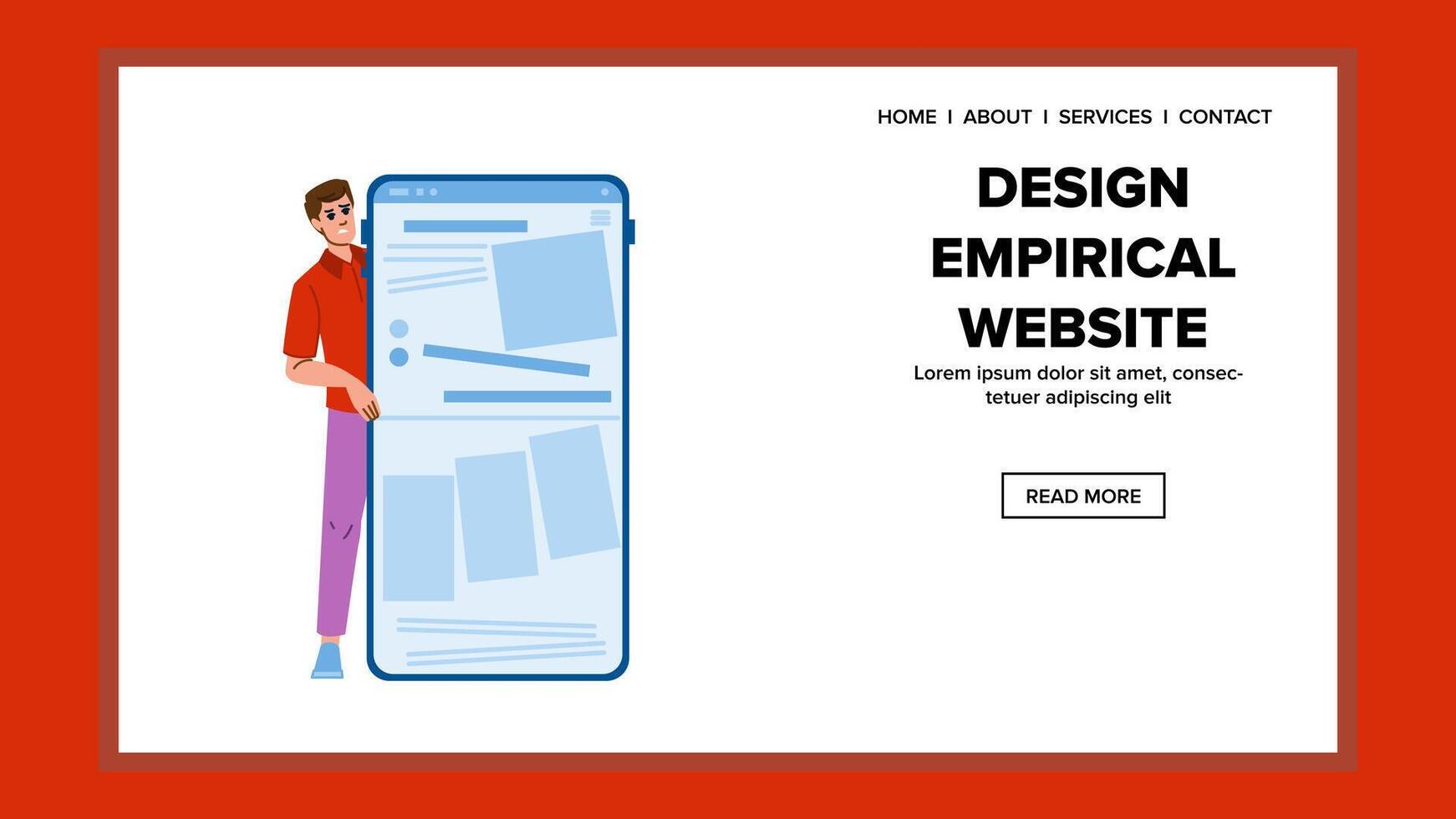 usuario diseño empírico sitio web vector